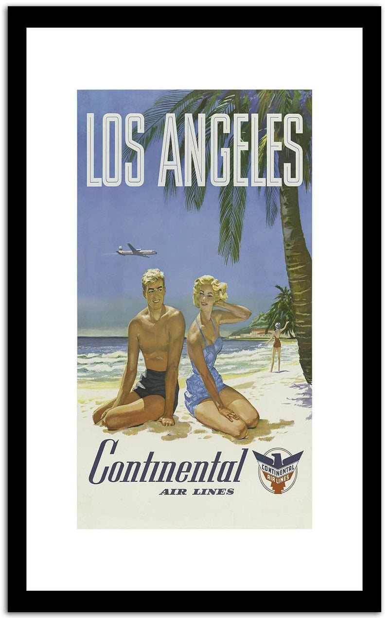 Los Angeles  Vintage Postera Fine Art Print