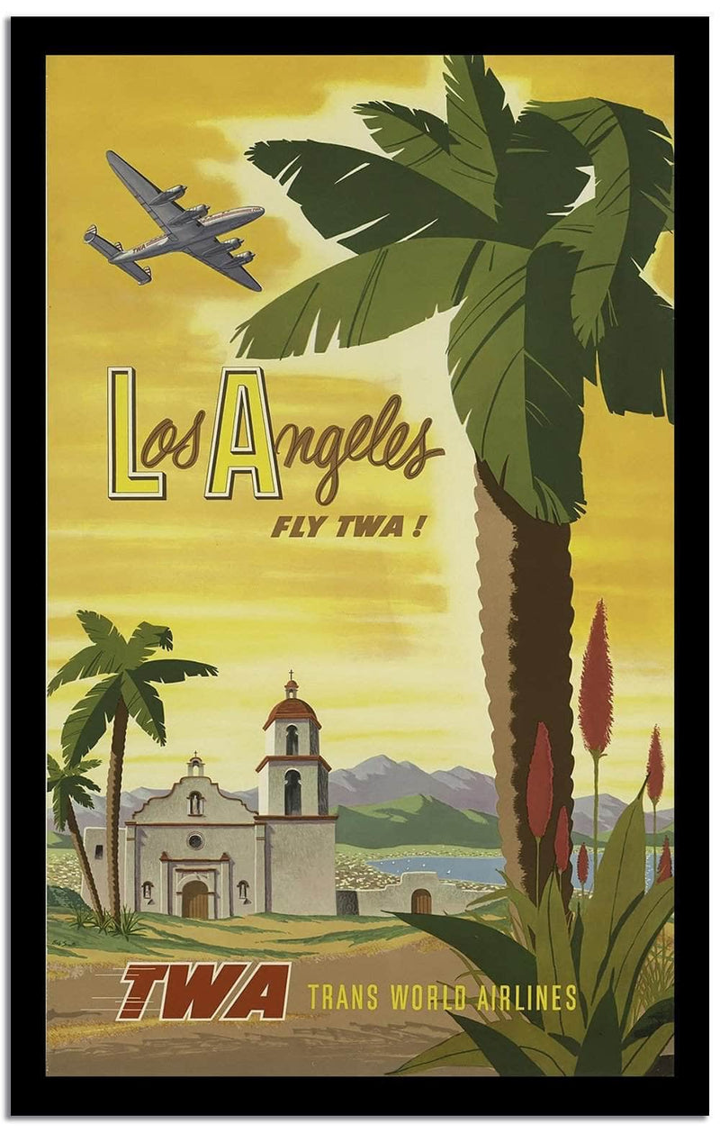 Los Angeles  Vintage Posterb Fine Art Print