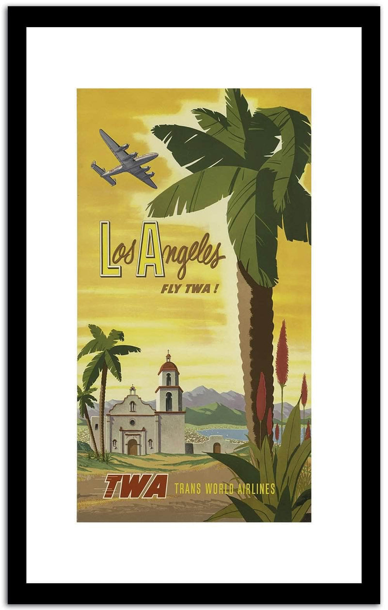 Los Angeles  Vintage Posterb Fine Art Print