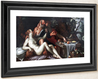 Lot And His Daughters By Joachim Wtewael Fine Art Print