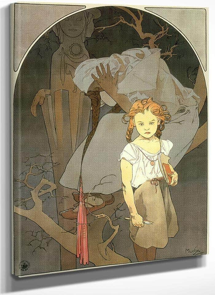Lottery Of The Union Of Southwestern Moravia By Alphonse Mucha Fine Art Print