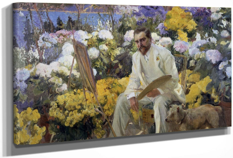 Louis Comfort Tiffany By Joaquin Sorolla Y Bastida Fine Art Print