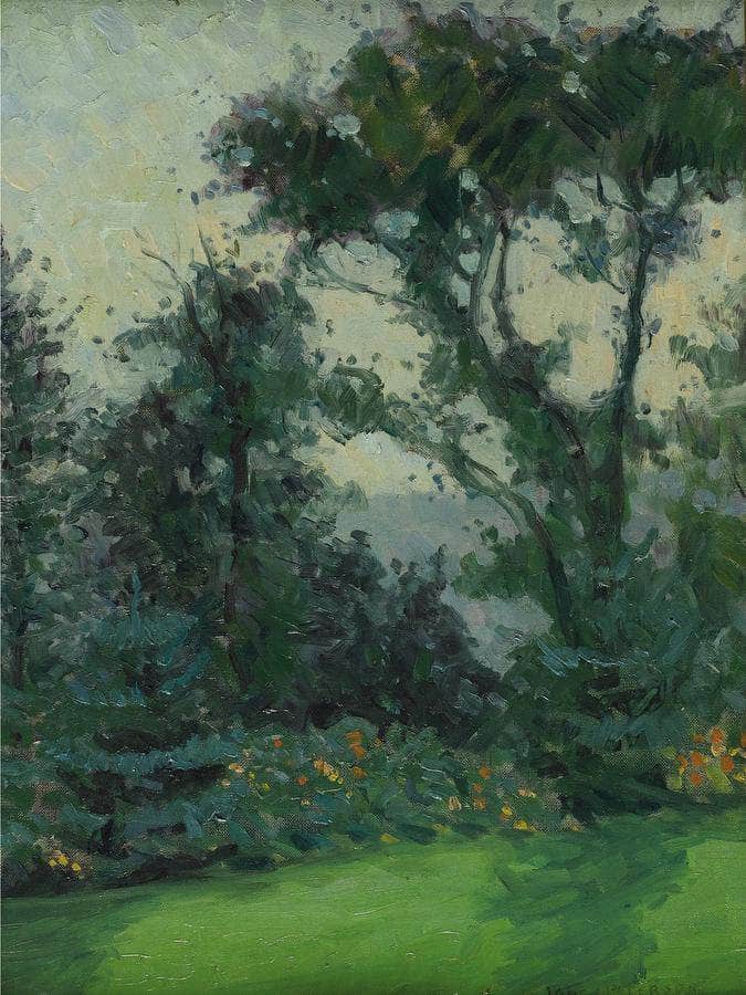 Louis Comfort Tiffanys Garden C. 1911 By Charles Ryan Fine Art Print