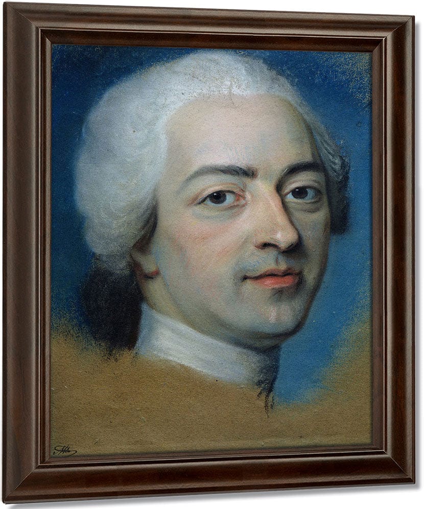Louis Xv (1710 74) King Of France And Navarre By Maurice Quentin De La Tour Fine Art Print
