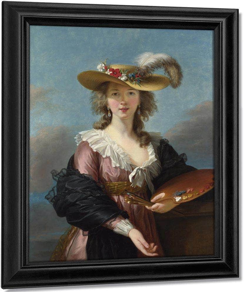 Louise Self Portrait In A Straw Hat 1782 By Elisabeth Vigee Le Brun Fine Art Print