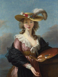 Louise Self Portrait In A Straw Hat 1782 By Elisabeth Vigee Le Brun Fine Art Print