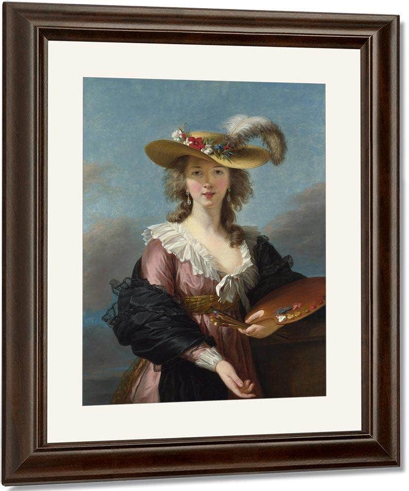 Louise Self Portrait In A Straw Hat 1782 By Elisabeth Vigee Le Brun Fine Art Print