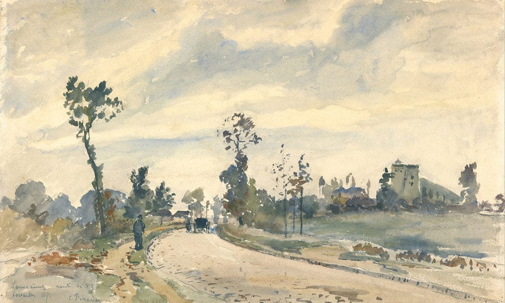 Louveciennes Route De Saint Germain By Camille Pissarro Fine Art Print