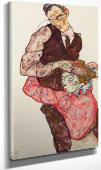Lovers Self Portrait With Wally 1914 By Egon Schiele Fine Art Print