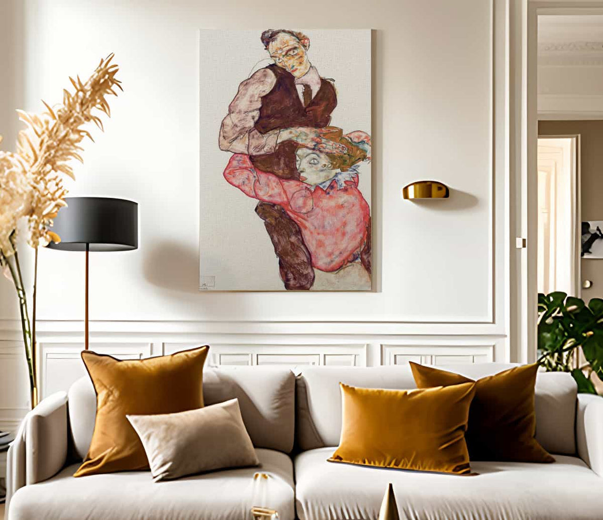 Lovers Self Portrait With Wally 1914 By Egon Schiele Fine Art Print