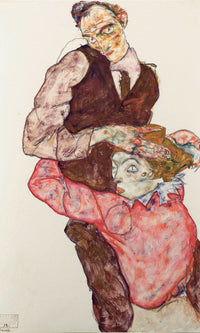 Lovers Self Portrait With Wally 1914 By Egon Schiele Fine Art Print