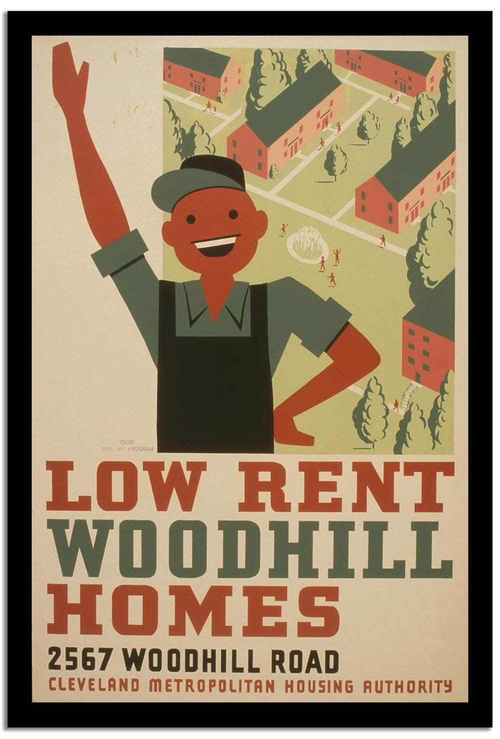 Low Rent Woodhill Homes  Vintage Poster Fine Art Print