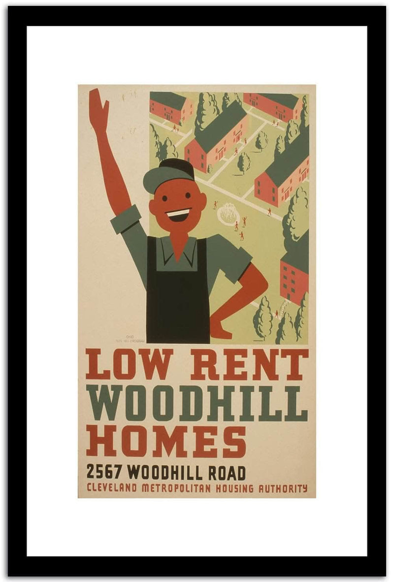 Low Rent Woodhill Homes  Vintage Poster Fine Art Print