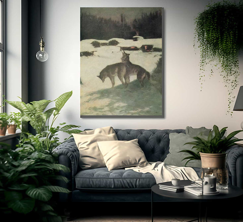 Lumber Camp At Night Aka The Tragedy Of The Trees By Frederic Remington Fine Art Print