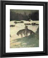 Lumber Camp At Night Aka The Tragedy Of The Trees By Frederic Remington Fine Art Print