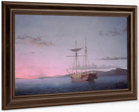 Lumber Schooners At Evening On Penobscot Bay (1863) By Fitz Henry Lane Fine Art Print