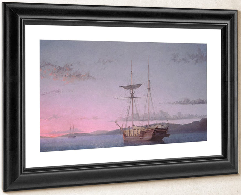 Lumber Schooners At Evening On Penobscot Bay (1863) By Fitz Henry Lane Fine Art Print