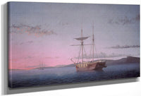 Lumber Schooners At Evening On Penobscot Bay (1863) By Fitz Henry Lane Fine Art Print