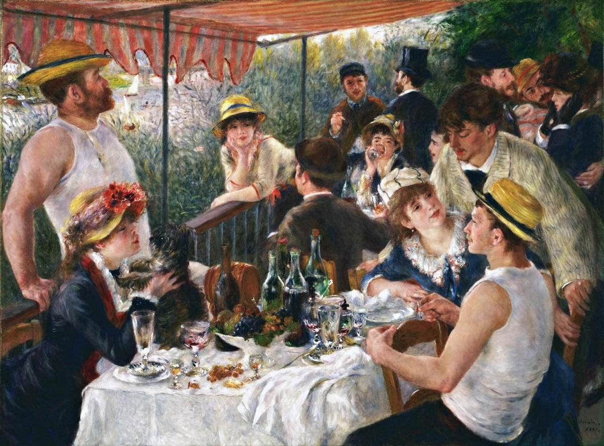 Luncheon Of The Boating Party Painting Auguste Renoir Canvas Art Fine Art Print