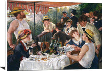 Luncheon Of The Boating Party Painting Auguste Renoir Canvas Art Fine Art Print