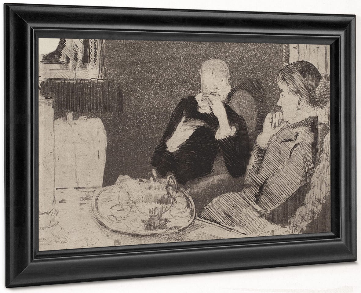 Lydia And Her Mother At Tea By Mary Cassatt Fine Art Print
