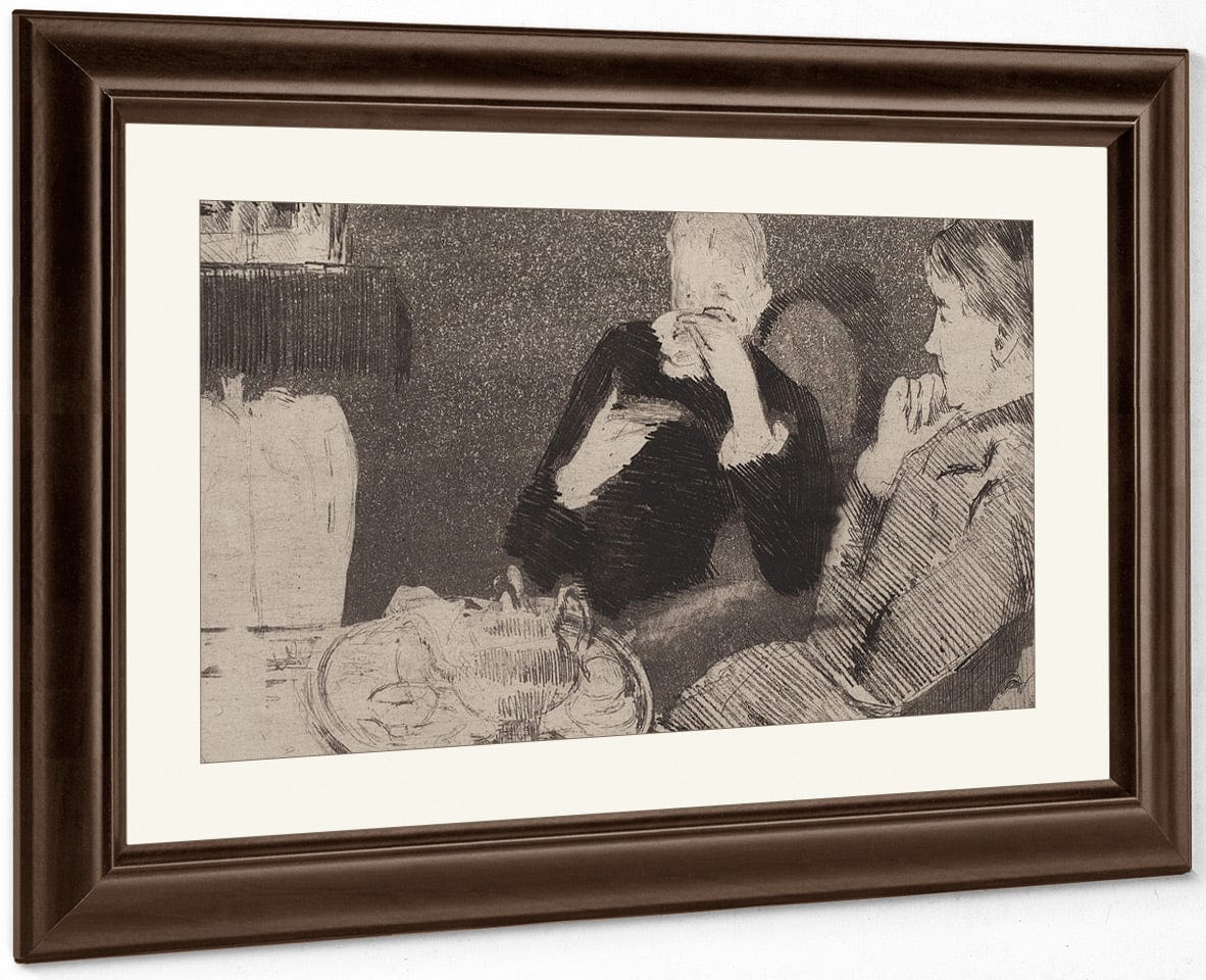 Lydia And Her Mother At Tea By Mary Cassatt Fine Art Print
