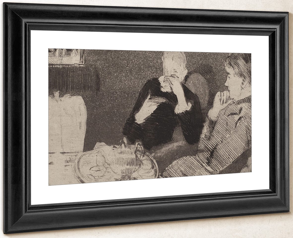 Lydia And Her Mother At Tea By Mary Cassatt Fine Art Print