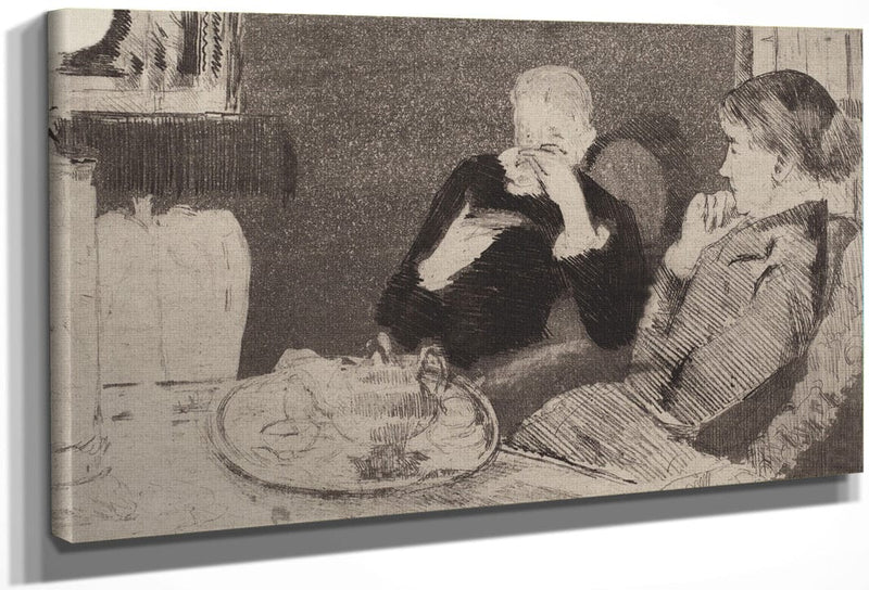 Lydia And Her Mother At Tea By Mary Cassatt Fine Art Print