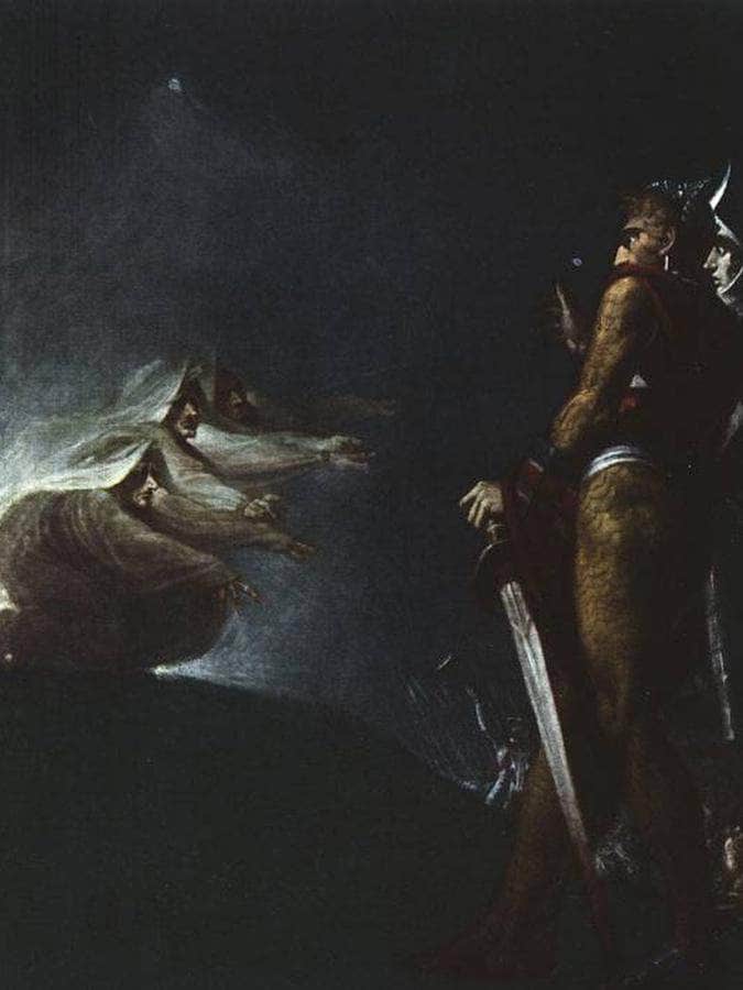 Macbeth, Banquo And The Witches On The Heath By Henry Fuseli Fine Art Print