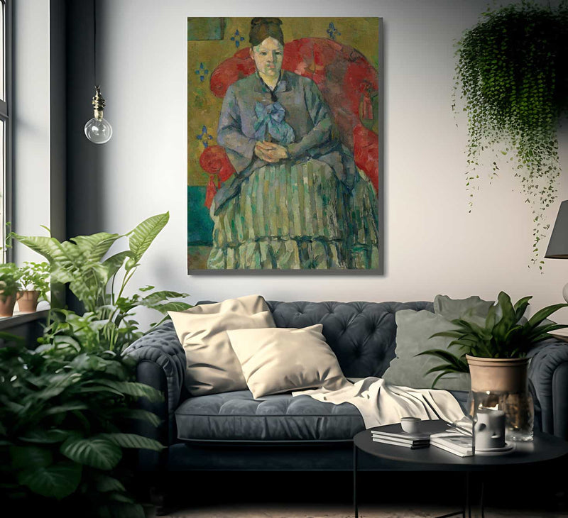 Madame Cezanne In A Red Armchair By Cezanne Paul Fine Art Print