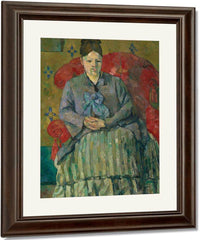 Madame Cezanne In A Red Armchair By Cezanne Paul Fine Art Print