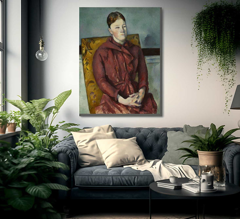Madame Cezanne In A Yellow Armchair By Cezanne Paul Fine Art Print