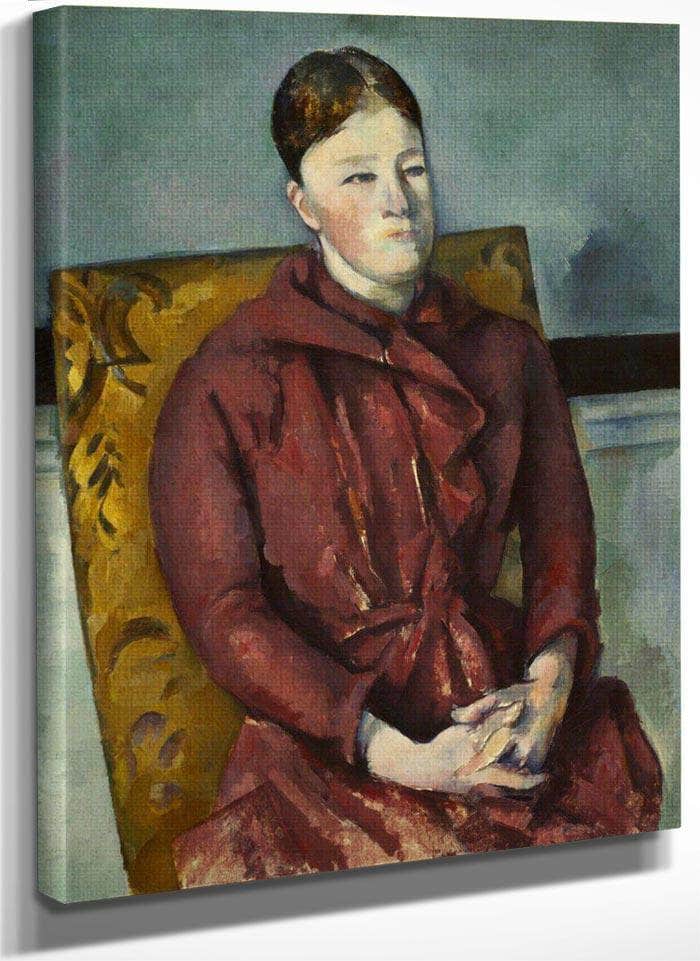 Madame Cezanne In A Yellow Armchair By Cezanne Paul Fine Art Print