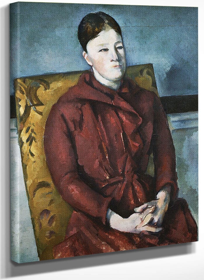 Madame Cezanne In A Yellow Armchair By Paul Cezanne Fine Art Print