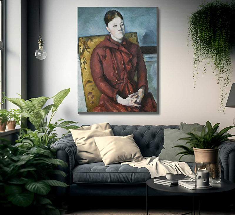 Madame Cezanne In A Yellow Armchair By Paul Cezanne Fine Art Print