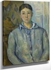 Madame Cezanne In Blue By Paul Cezanne Fine Art Print