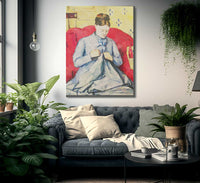 Madame Cezanne Sewing By Paul Cezanne Fine Art Print