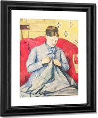 Madame Cezanne Sewing By Paul Cezanne Fine Art Print