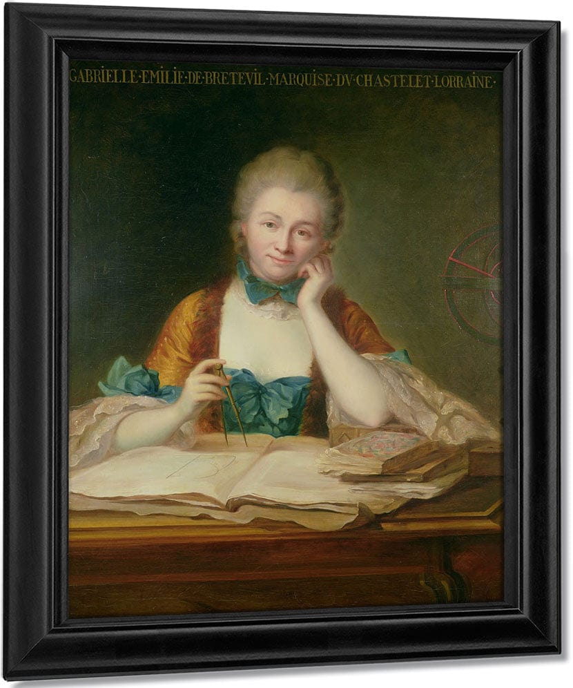 Madame De Chatelet Lomont (1706 41) By Maurice Quentin De La Tour Fine Art Print