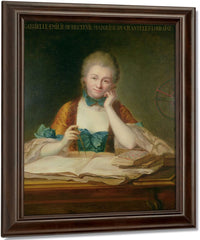 Madame De Chatelet Lomont (1706 41) By Maurice Quentin De La Tour Fine Art Print