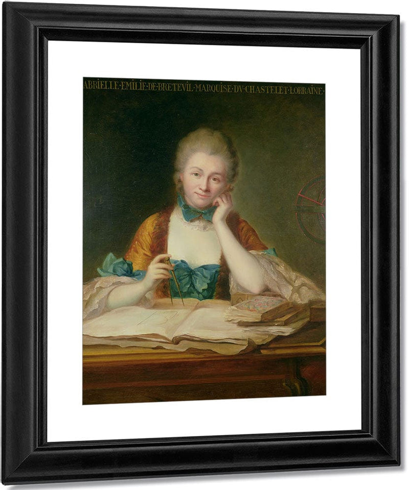 Madame De Chatelet Lomont (1706 41) By Maurice Quentin De La Tour Fine Art Print
