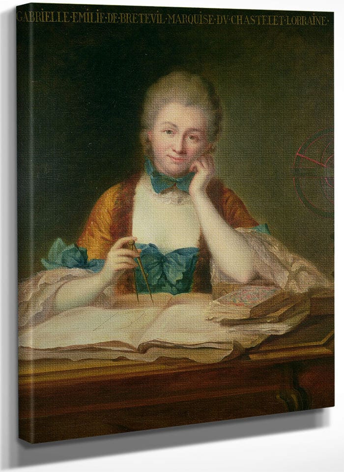 Madame De Chatelet Lomont (1706 41) By Maurice Quentin De La Tour Fine Art Print