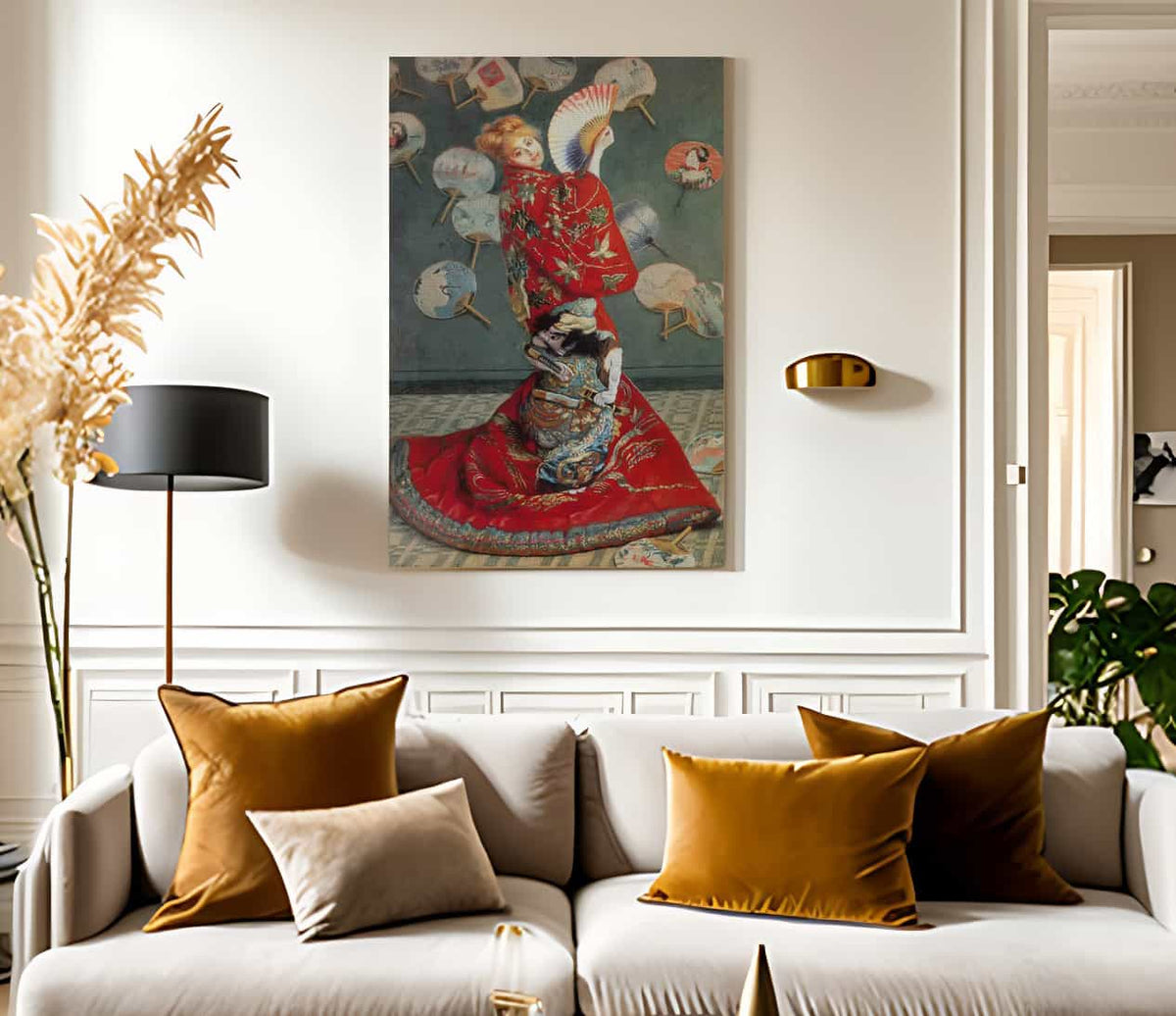 Madame Monet In Japanese Costume By Claude Monet Fine Art Print