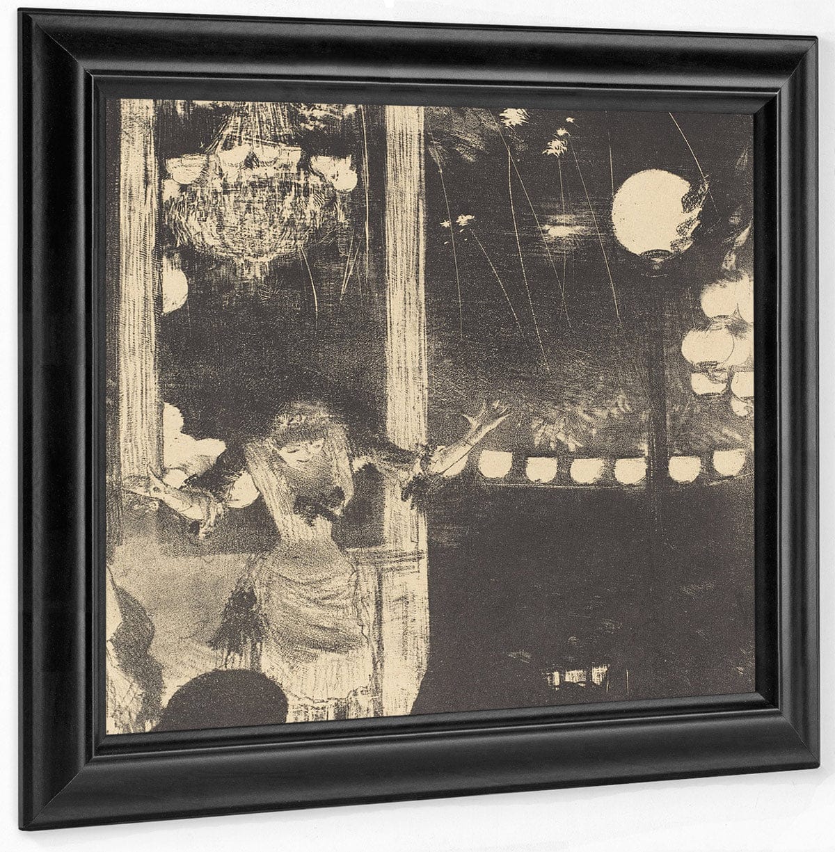 Mademoiselle Becat At The Cafe Des Ambassadeurs (Aux Ambassadeurs Mlle Becat) By Edgar Degas Fine Art Print