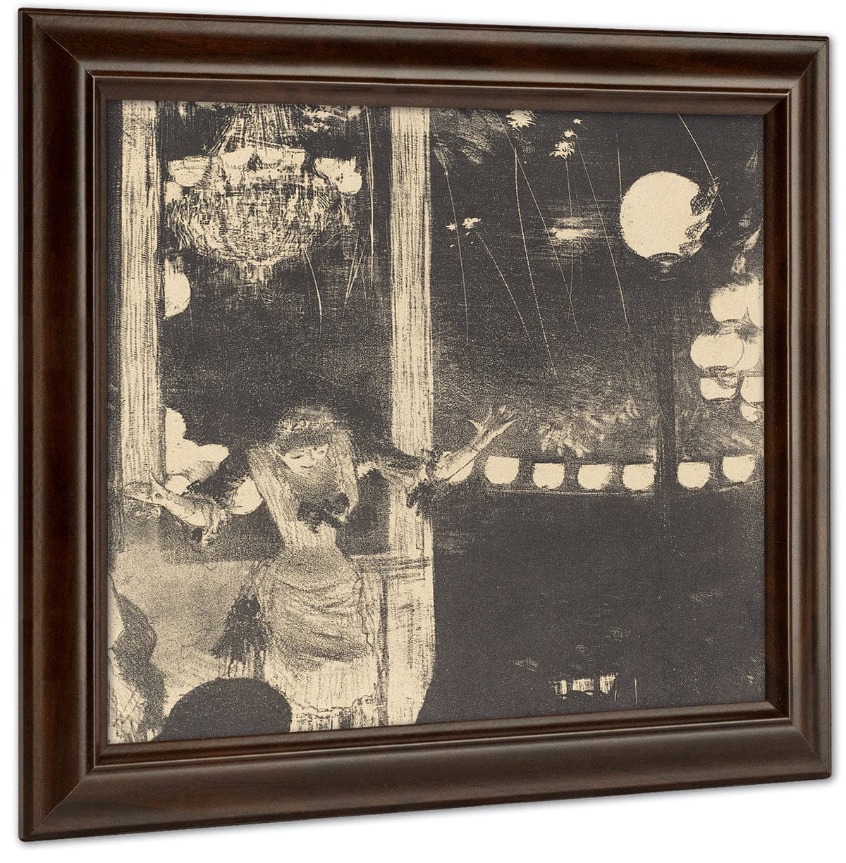Mademoiselle Becat At The Cafe Des Ambassadeurs (Aux Ambassadeurs Mlle Becat) By Edgar Degas Fine Art Print