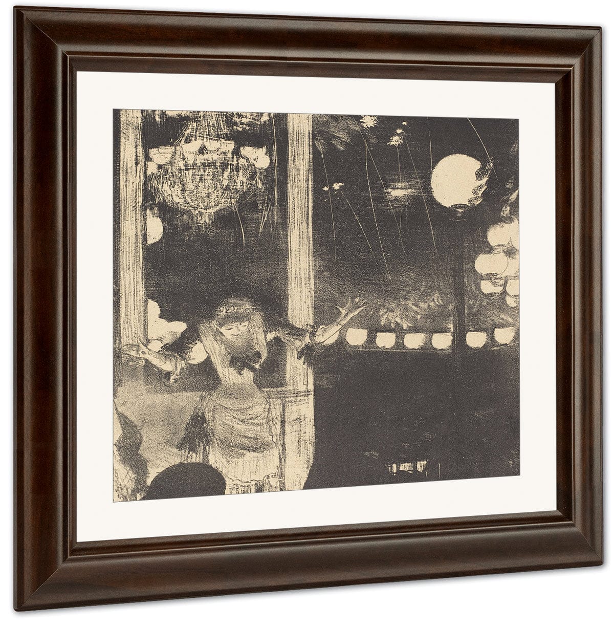 Mademoiselle Becat At The Cafe Des Ambassadeurs (Aux Ambassadeurs Mlle Becat) By Edgar Degas Fine Art Print