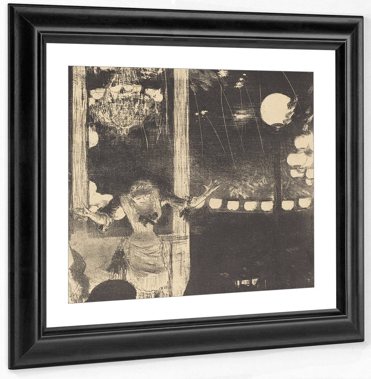 Mademoiselle Becat At The Cafe Des Ambassadeurs (Aux Ambassadeurs Mlle Becat) By Edgar Degas Fine Art Print