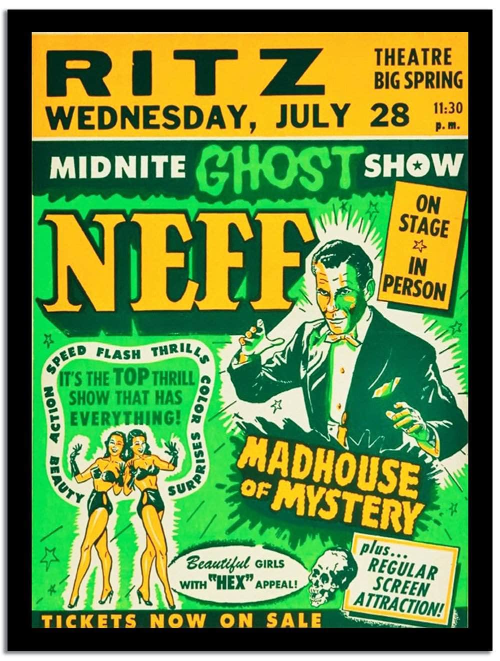 Madhouse Of Mystery  Vintage Circus Poster Fine Art Print