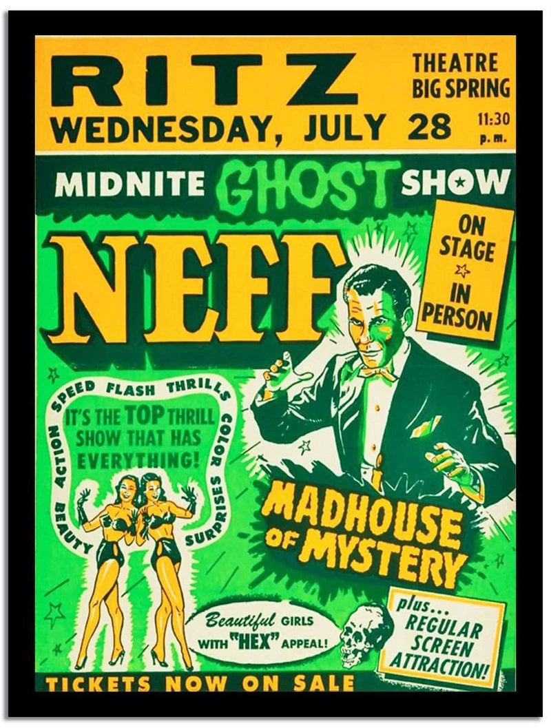 Madhouse Of Mystery  Vintage Circus Poster Fine Art Print