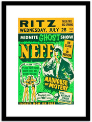 Madhouse Of Mystery  Vintage Circus Poster Fine Art Print